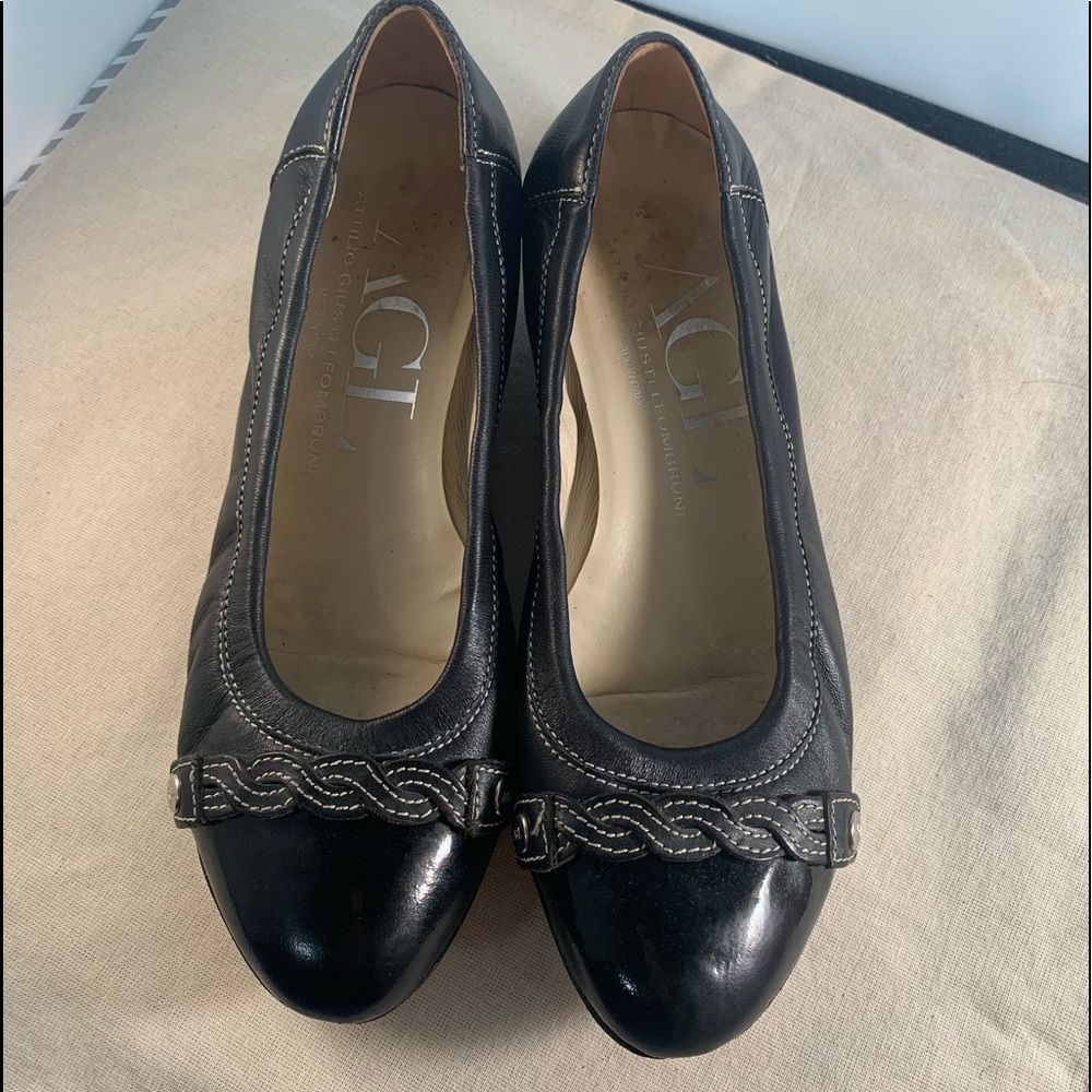 AGL Low Wedge Black Pump 36.5